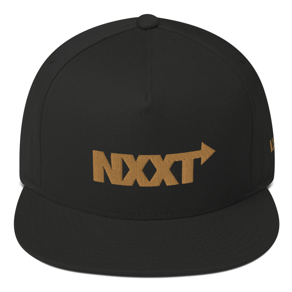 NXXT V.XXII Flat Bill Cap - Gold logo - Shady Lion Coffee Co.