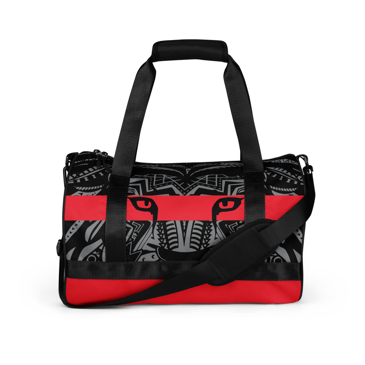 NXXT Red Eye Lion All-over print gym bag - Shady Lion Coffee Co.