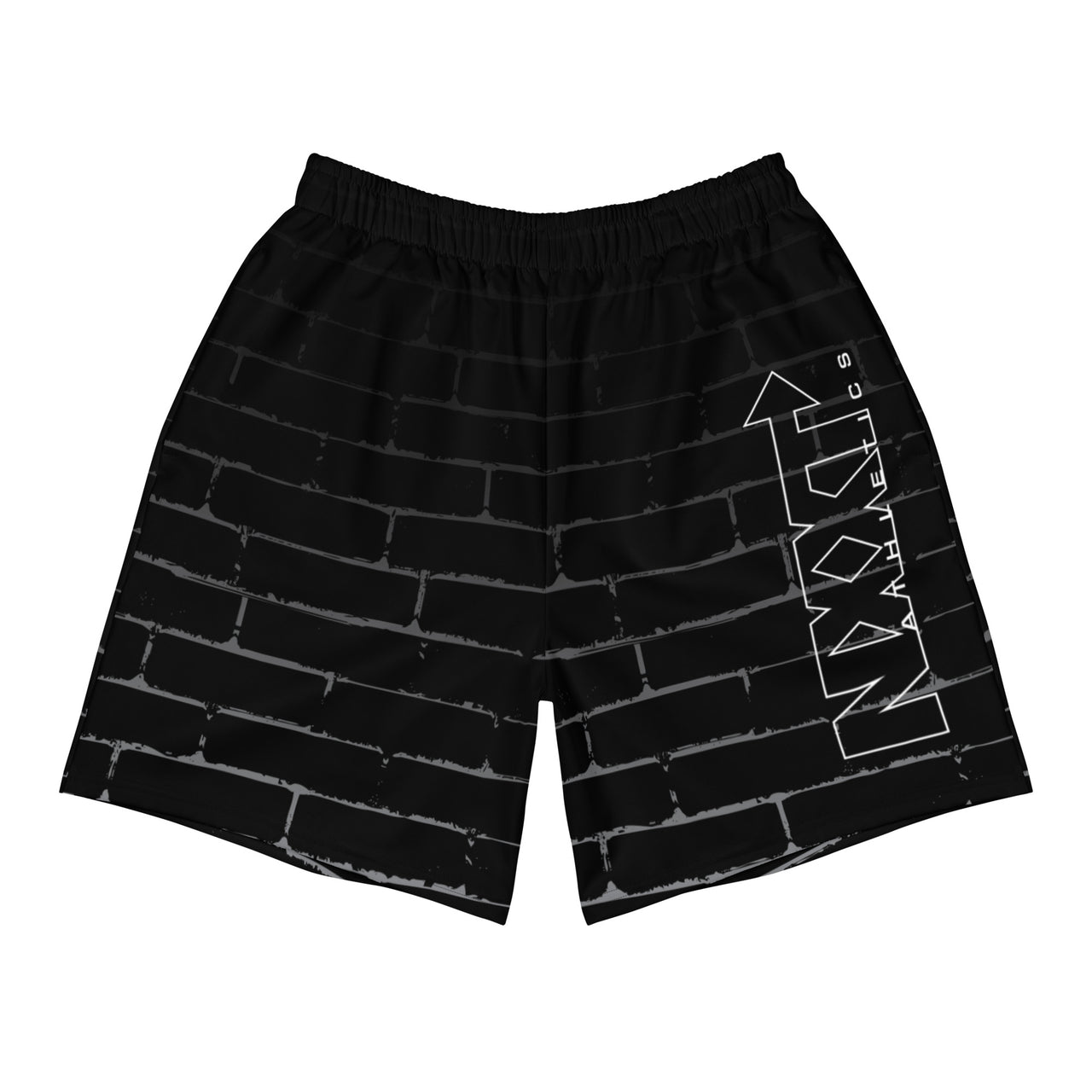 NXXT Athletics Men's Recycled Athletic Shorts - Black/White - Shady Lion Coffee Co.