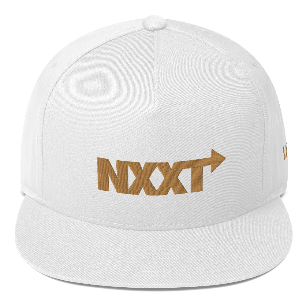 NXXT V.XXII Flat Bill Cap - Gold logo - Shady Lion Coffee Co.