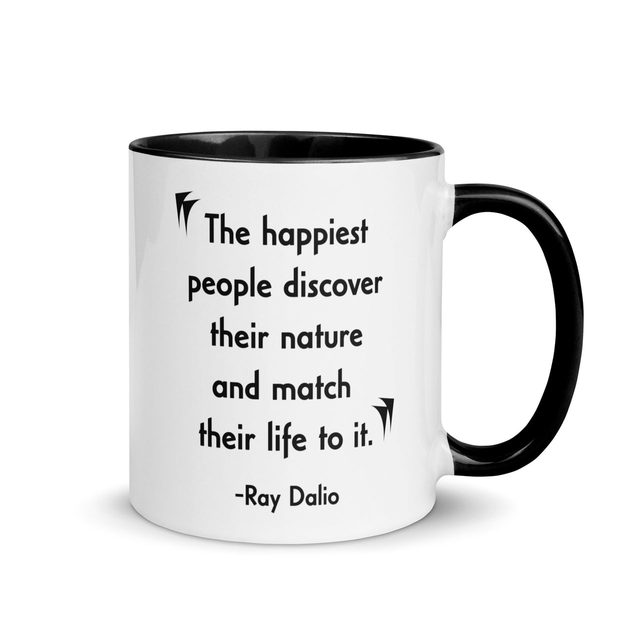 The Happiest People Quote Mug with Color Inside - Shady Lion Coffee Co.